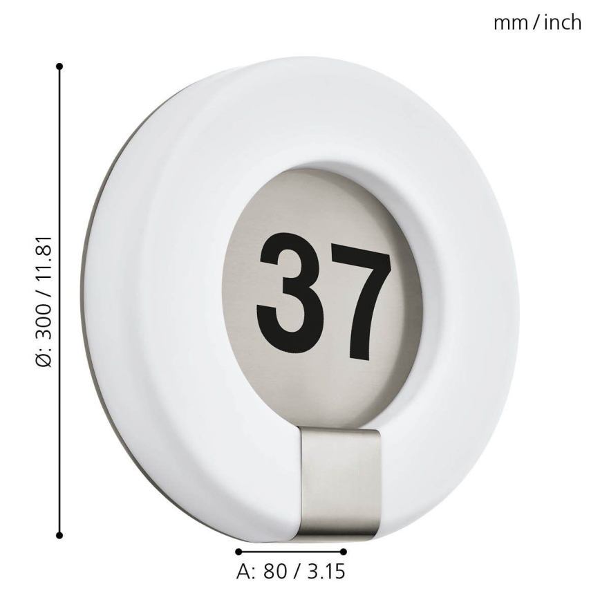 Eglo - Світлодіодний номер будинку LED/15W/230V IP44