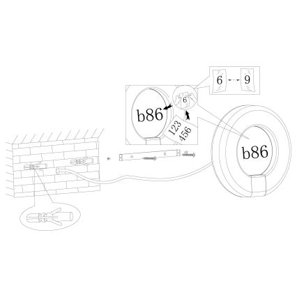 Eglo - Світлодіодний номер будинку LED/15W/230V IP44