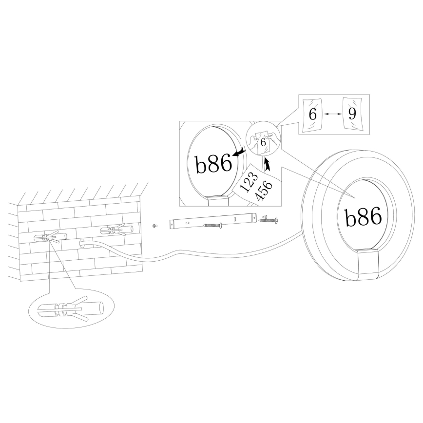 Eglo - Світлодіодний номер будинку LED/15W/230V IP44