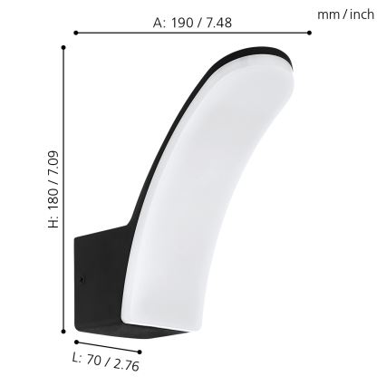 Eglo - Вуличний світлодіодний настінний світильник LED/11W/230V IP44