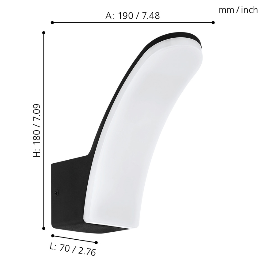 Eglo - Вуличний світлодіодний настінний світильник LED/11W/230V IP44