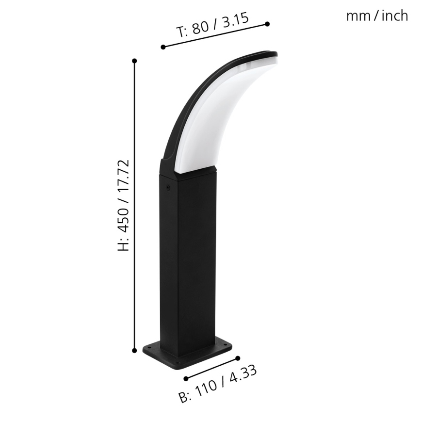 Eglo - Уличная светодиодная лампа LED/11W/230V IP4450 мм