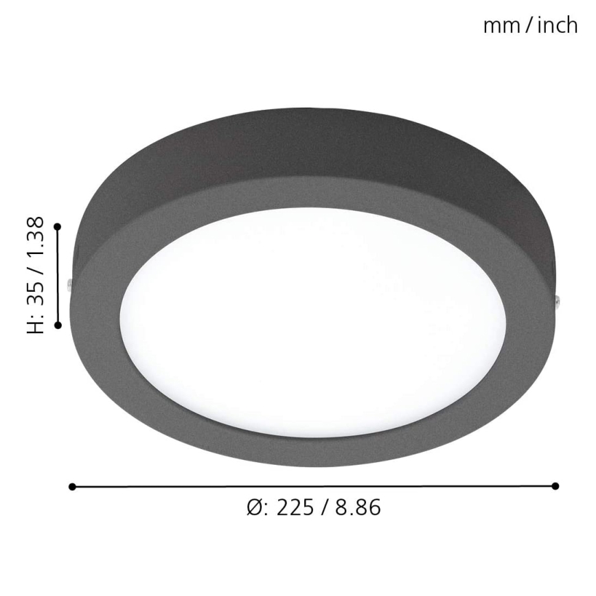 Eglo - Вуличний LED світильник з регулюванням яскравості ARGOLIS-C LED/16,5W/230V IP44