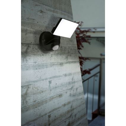 Eglo - Вуличний світлодіодний настінний світильник з датчиком LED/15W/230V IP44