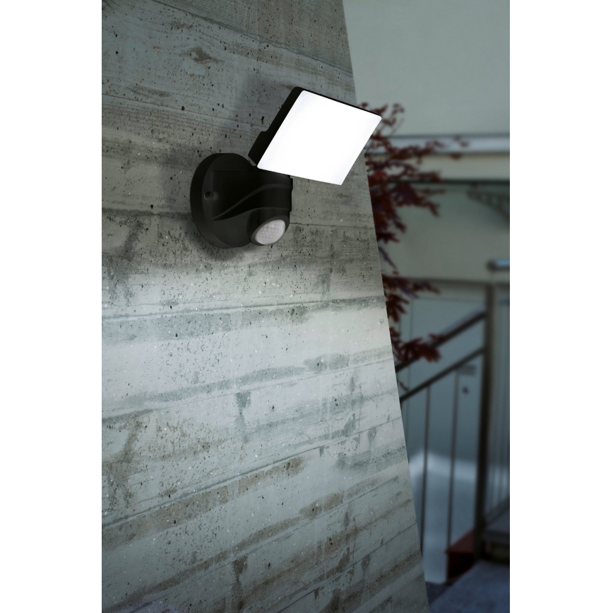 Eglo - Вуличний світлодіодний настінний світильник з датчиком LED/15W/230V IP44