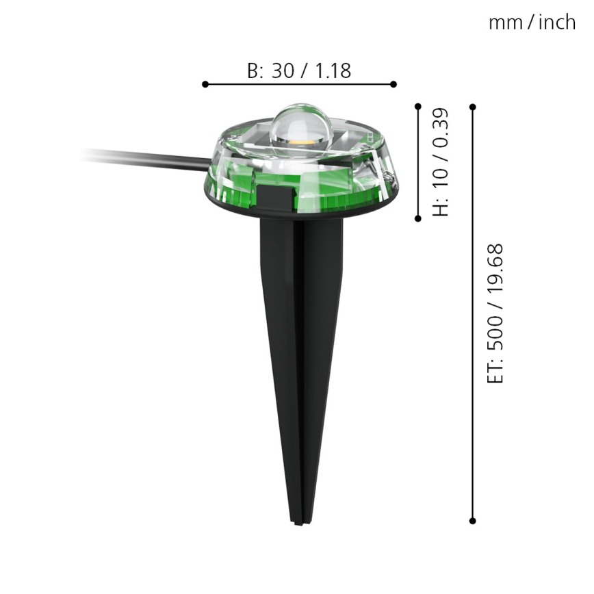 Eglo - Вулична декоративна LED гірлянда 9xLED 10м IP65 теплий білий