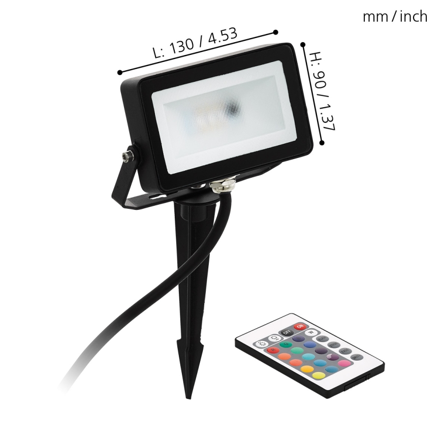 Eglo - Светодиодный RGB-прожектор с дистанционным управлением LED/10W/230V