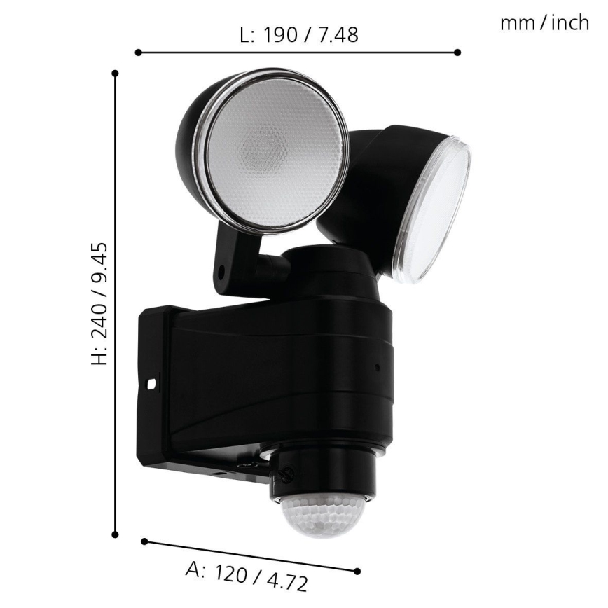 Eglo - Вуличний світлодіодний світильник з датчиком 2xLED/4W/4xLR1IP44