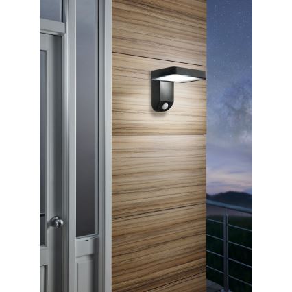 Eglo - Светодиодный настенный светильник на солнечной батарее с датчиком LED/4,5W/3,7V IP44