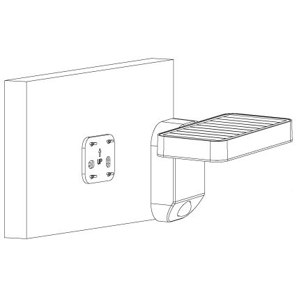 Eglo - Светодиодный настенный светильник на солнечной батарее с датчиком LED/4,5W/3,7V IP44