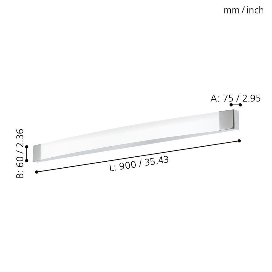 Eglo 98193 - Светодиодный настенный светильник для ванной комнаты SIDERNO LED/24W/230V IP44