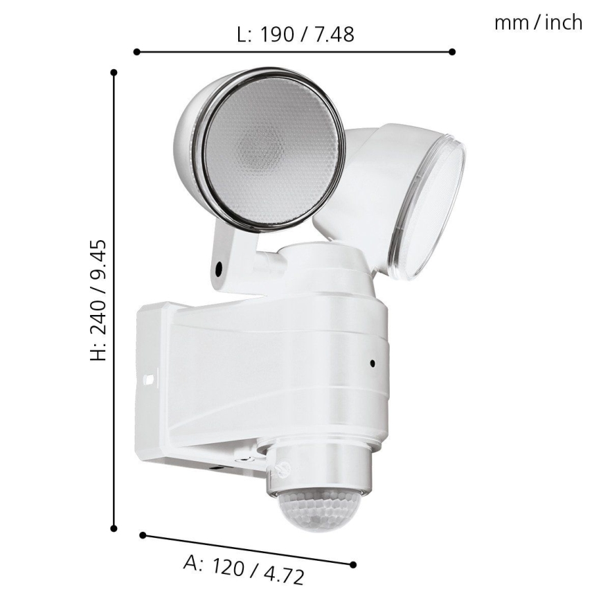 Eglo - LED уличный светильник с датчиком 2xLED/4W/4xLR14 IP44