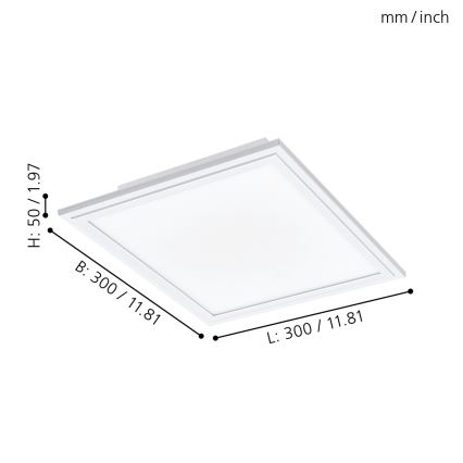 Eglo - Світлодіодний стельовий світильник з регульованою яскравістю LED/14W/230V + пульт дистанційного керування