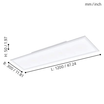 Eglo - Светодиодная панель с регулированием яркости LED/30W/230V + дистанционное управление