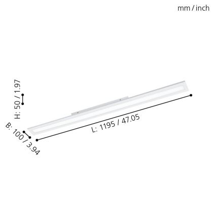 Eglo - Світлодіодна панель з регульованою яскравістю LED/30W/230V + дистанційне керування