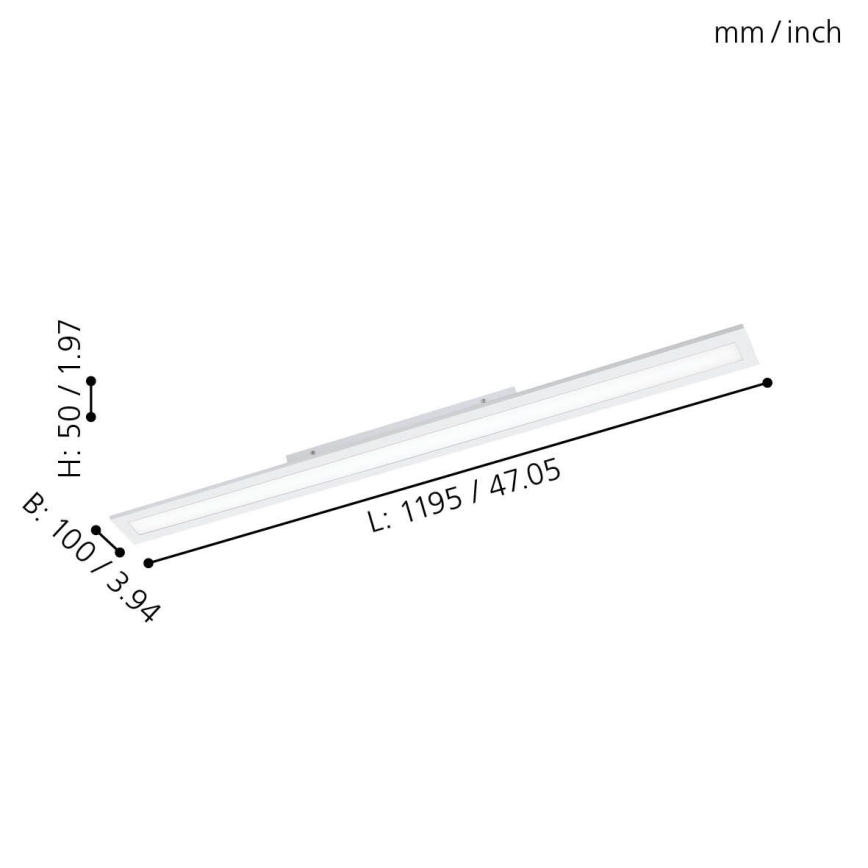 Eglo - Світлодіодна панель з регульованою яскравістю LED/30W/230V + дистанційне керування