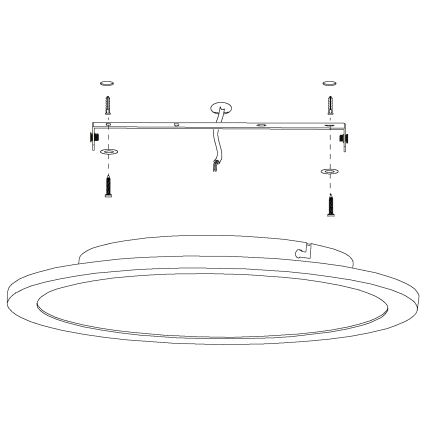 Eglo - Світлодіодний стельовий світильник з регульованою яскравістю LED/19,5W/230V + ДК