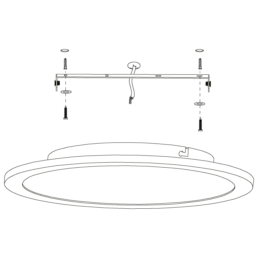 Eglo - Світлодіодний стельовий світильник з регульованою яскравістю LED/19,5W/230V + ДК