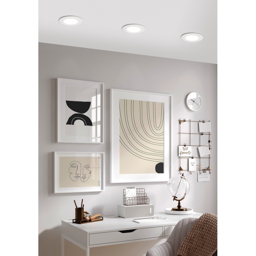 Eglo - Диммируемый встраиваемый потолочный LED-светильник LED/5W/230V с дистанционным управлением, диаметр 12 см