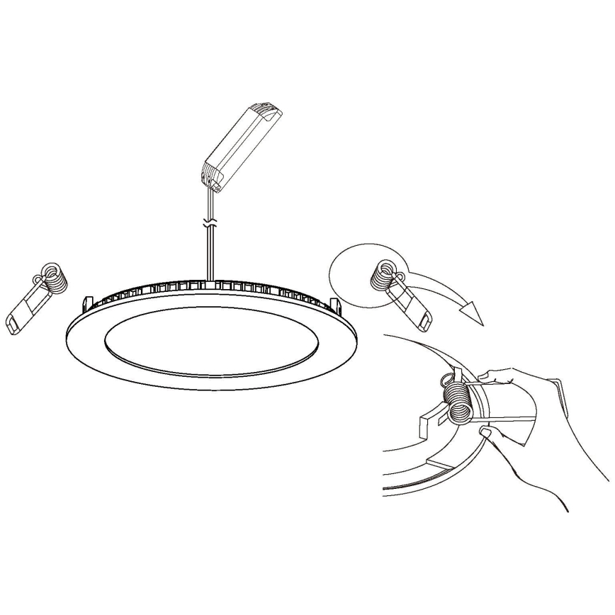 Eglo - Диммируемый встраиваемый потолочный LED-светильник LED/5W/230V с дистанционным управлением, диаметр 12 см