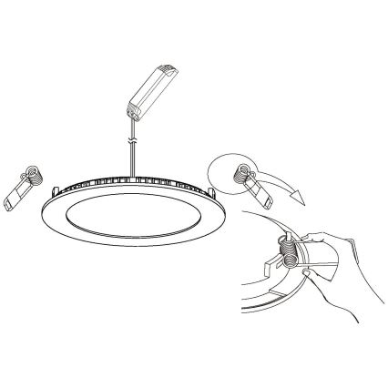 Eglo - LED Стельовий вбудований світильник з регулюванням яскравості LED/5W/230V + пульт дистанційного керування