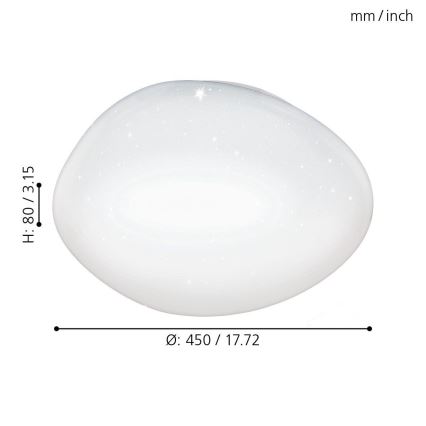 Eglo - Диммируемый светодиодный потолочный светильник LED/24W/230V Ø 45 см + пульт дистанционного управления