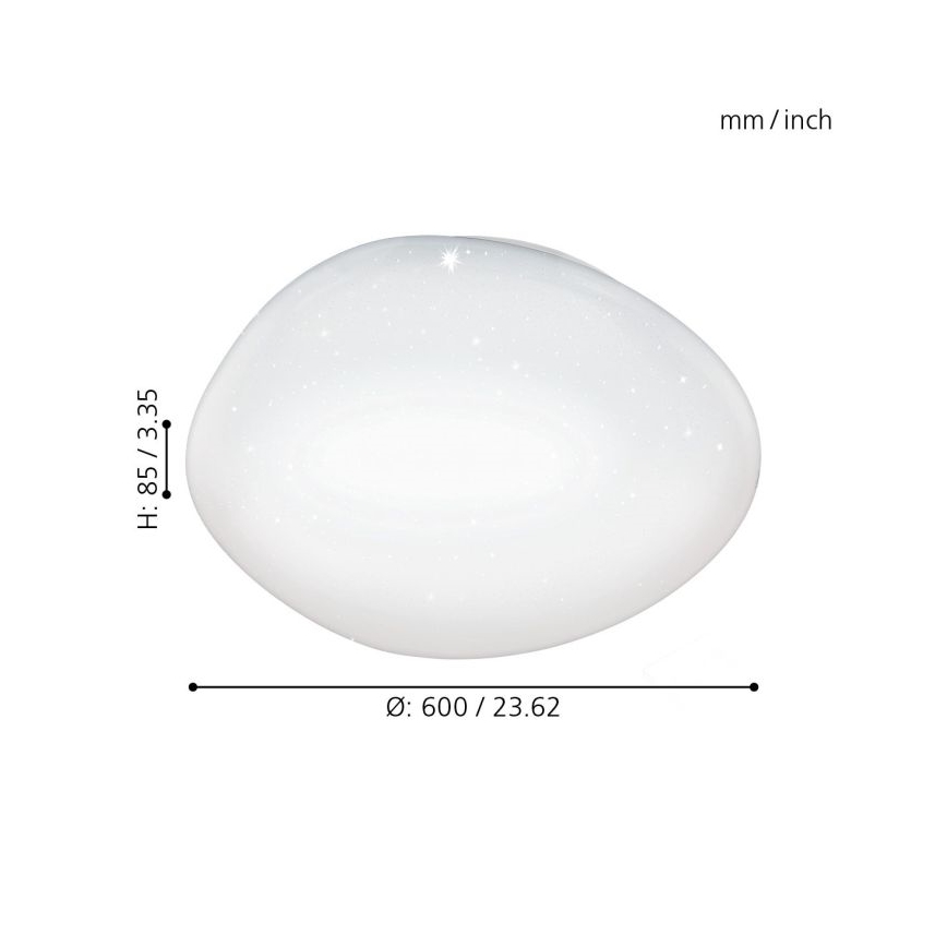 Eglo - Стельовий LED світильник з регулюванням яскравості LED/36W/230V + пульт дистанційного керування