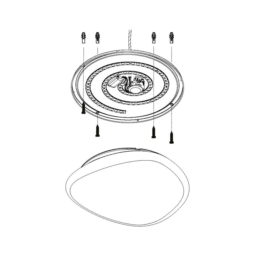 Eglo - Стельовий LED світильник з регулюванням яскравості LED/36W/230V + пульт дистанційного керування