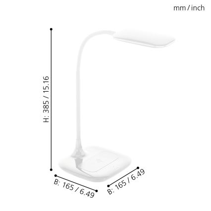 Eglo - Світлодіодна настільна лампа з регульованою яскравістю LED/3,4W/230V