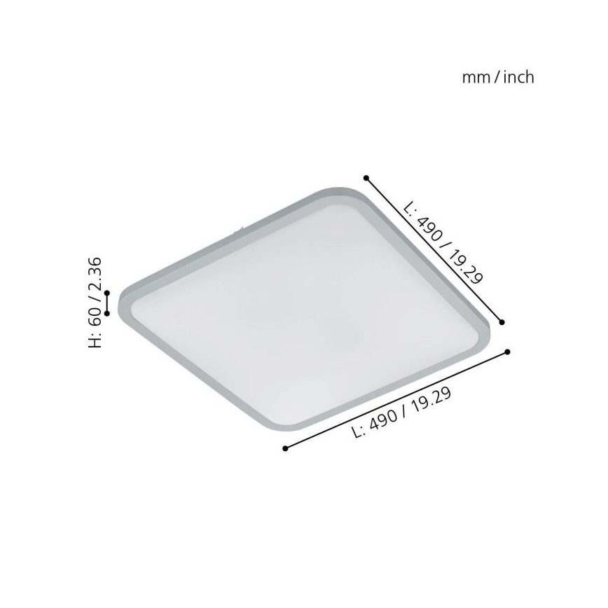 Eglo - Светодиодный потолочный светильник с регулированием яркости LED/30W/230V + дистанционное управление