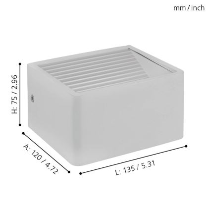 Eglo - Вуличний світлодіодний настінний світильник LED/6W/230V IP55
