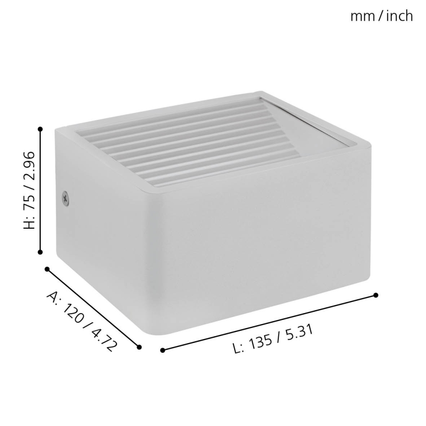 Eglo - Вуличний світлодіодний настінний світильник LED/6W/230V IP55