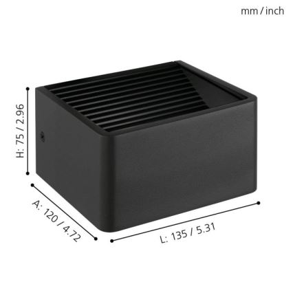 Eglo - LED Уличный настенный светильник LED/6W/230V IP44