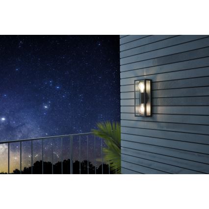 Eglo - Зовнішній настінний світильник 2xE27/60W/230V IP44