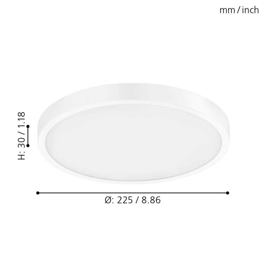 Eglo - Светодиодный потолочный светильник с регулированием яркости LED/14W/230V + дистанционное управление