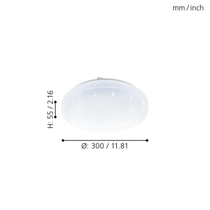 Eglo - LED Світильник для ванної кімнати з регулюванням яскравості LED/12W/230V IP44 + пульт дистанційного керування