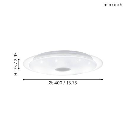 Eglo - Світлодіодний стельовий світильник з регульованою яскравістю LED/24W/230V + ПУ
