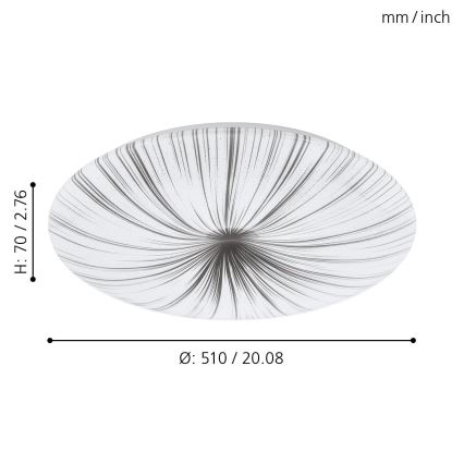 Eglo - Світлодіодний стельовий світильник LED/30,8W/230V