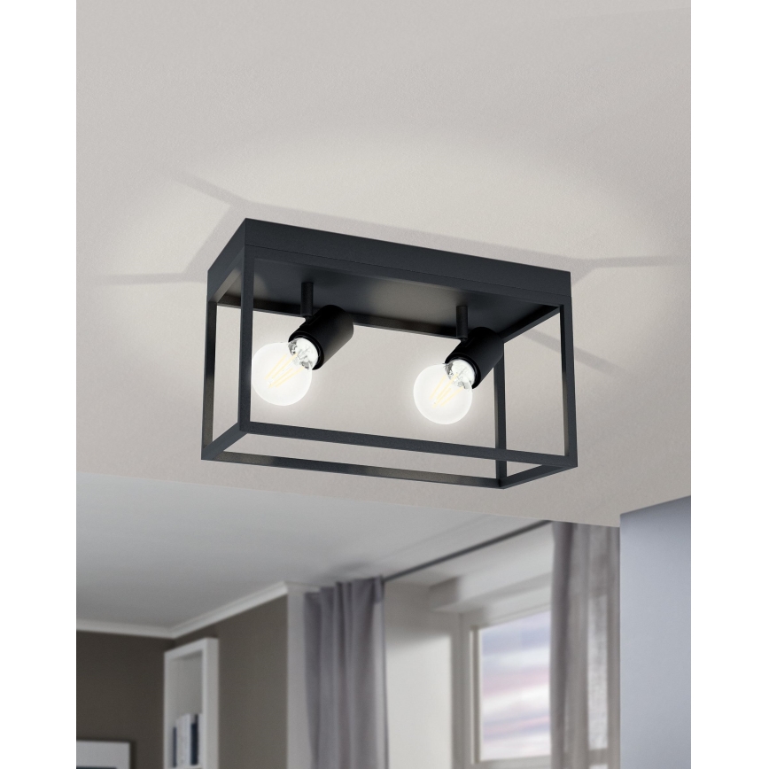 Eglo 98332 - Потолочный светильник SILENTINA 2xE27/40W/230V