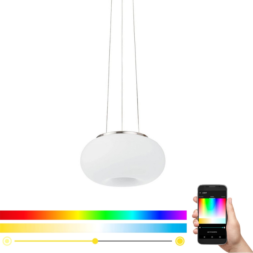 Eglo - LED RGB Підвісна люстра з регулюванням яскравості OPTICA-C LED/21W/230V діаметр 37,5 см