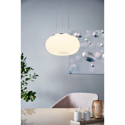 Eglo - LED RGB Підвісна люстра з регулюванням яскравості OPTICA-C LED/21W/230V діаметр 37,5 см