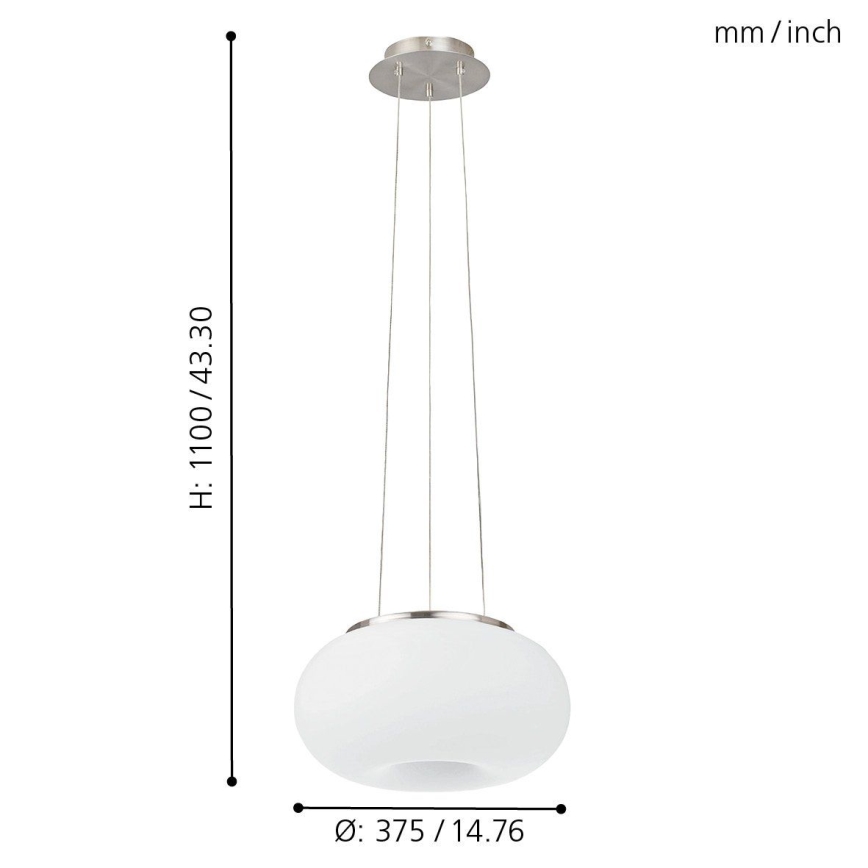 Eglo - LED RGB Підвісна люстра з регулюванням яскравості OPTICA-C LED/21W/230V діаметр 37,5 см