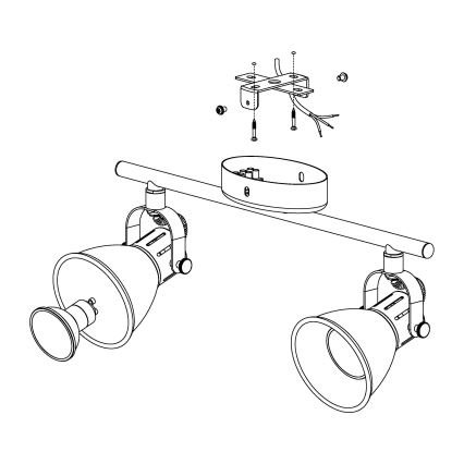 Eglo - Точковий LED світильник 2xGU10/3,3W/230V