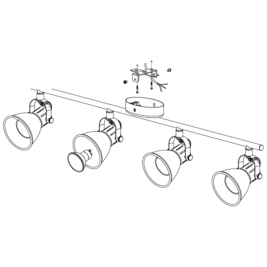 Eglo - Точковий LED світильник 4xLED/3,3W/230V