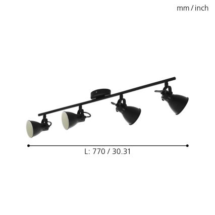 Eglo - Точковий LED світильник 4xLED/3,3W/230V