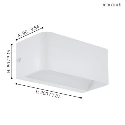 Eglo - Світлодіодний настінний світильник LED/10W/230V