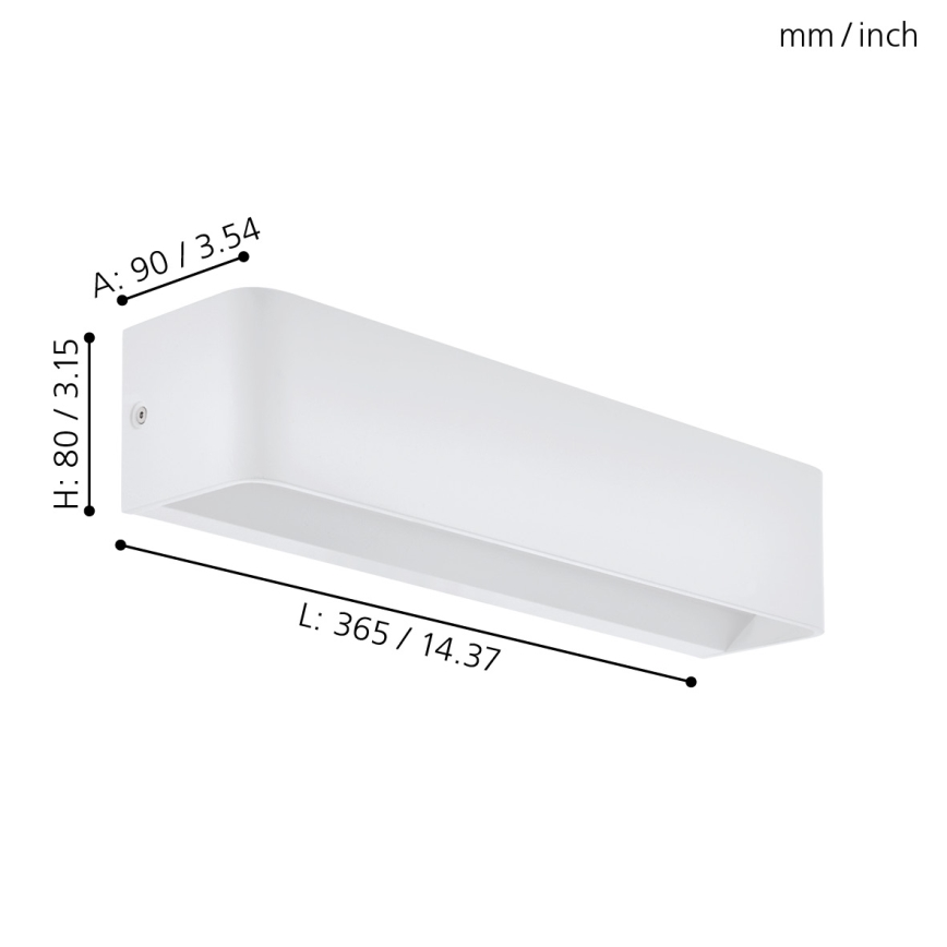 Eglo - Світлодіодний настінний світильник LED/12W/230V