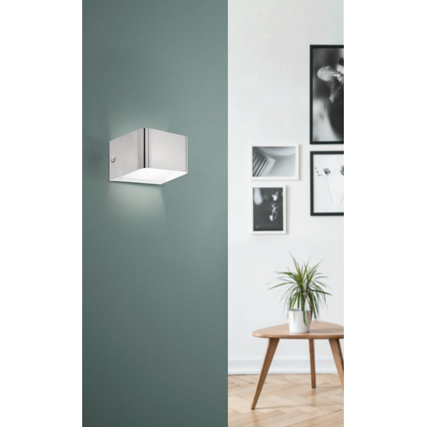 Eglo - Світлодіодний настінний світильник LED/6W/230V 3000K матовий хром