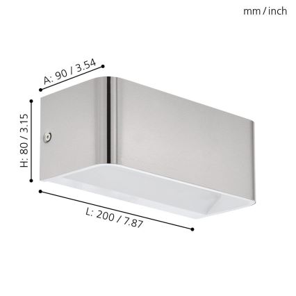 Eglo - Світлодіодний настінний світильник LED/10W/230V