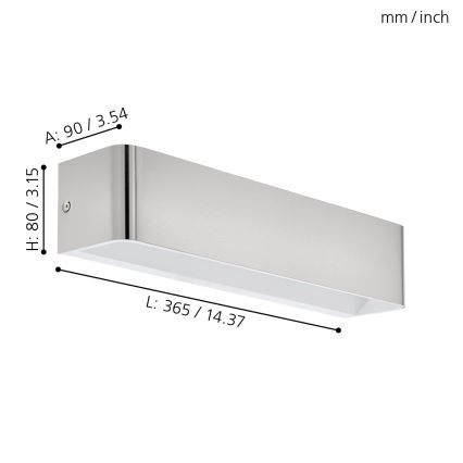 Eglo - Світлодіодний настінний світильник LED/12W/230V